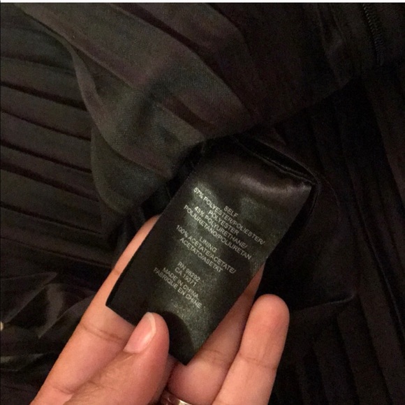 Tibi Black Leather Pleated Skirt Size 2 - Picture 5 of 5